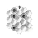 bee hive tattoo design idea