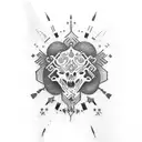 Arm sleeve with tattoo art related to freedom, following your passion, listening to your intuition, and emotional energy tattoo design idea