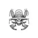 Glumanda with the hat from ace from one piece  tattoo design idea