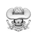 Glumanda with the hat from ace from one piece  tattoo design idea