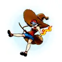 Charmander wearing the straw hat from ace from one piece  tattoo design idea