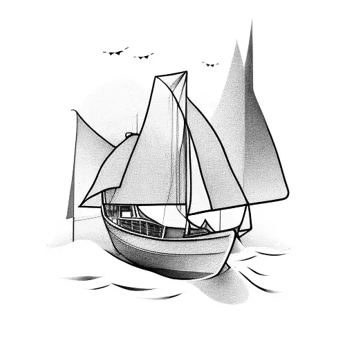 boat  tattoo design idea