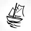 boat  tattoo design idea