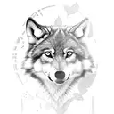 wolves, lilly pad, turtle, aurora  tattoo design idea