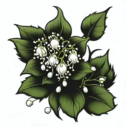 a moon made of these flowers, lily of the valley, carnation and snowdrop.  tattoo design idea