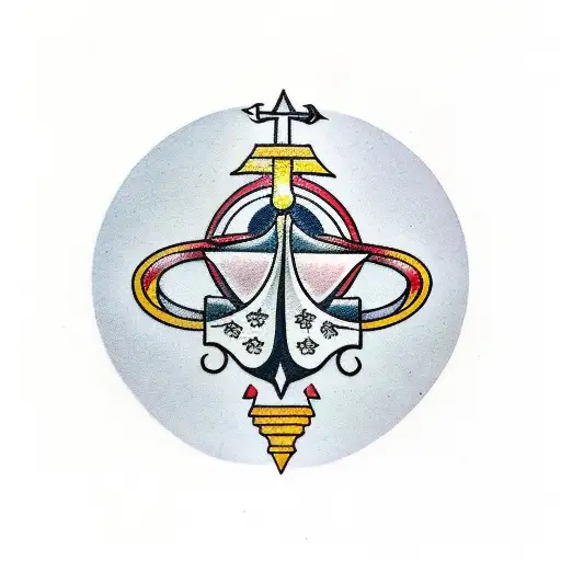 Libra symbol blended with Taurus symbol tattoo design idea