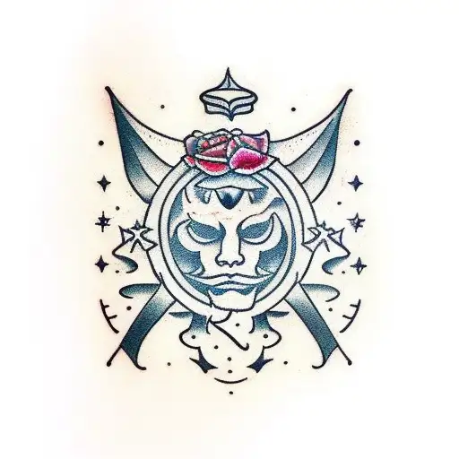 Libra symbol blended with Taurus symbol tattoo design idea