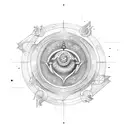 Libra symbol blended with Taurus symbol tattoo design idea