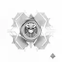 Libra symbol blended with Taurus symbol tattoo design idea