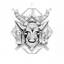 Libra symbol blended with Taurus symbol tattoo design idea