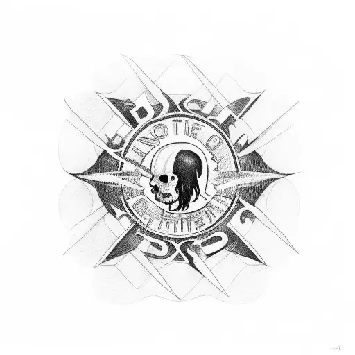  outline of the logo of the band "red hot chilli peppers" with the cover photo of the album "The Getaway" inside it tattoo design idea