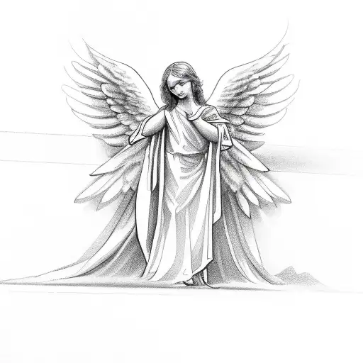 biblically accurate angel tattoo design idea