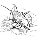 thresher shark tattoo design idea