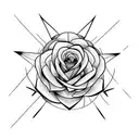 planet rose wings tattoo design idea