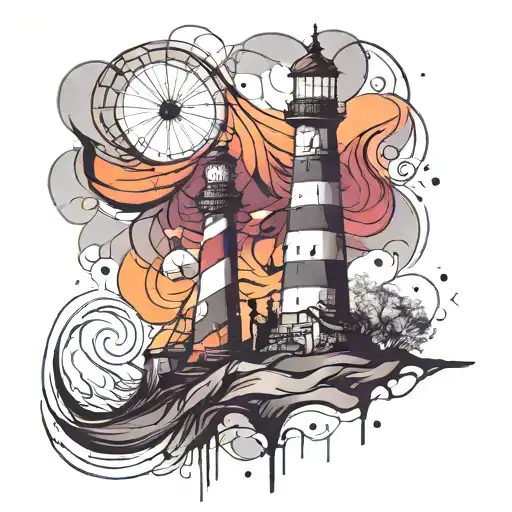 Lighthouse tattoo design idea