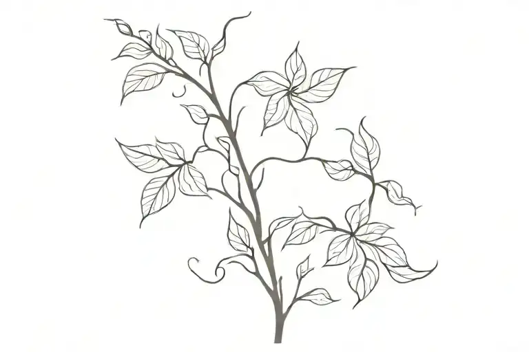 vine wrapping tattoo design idea