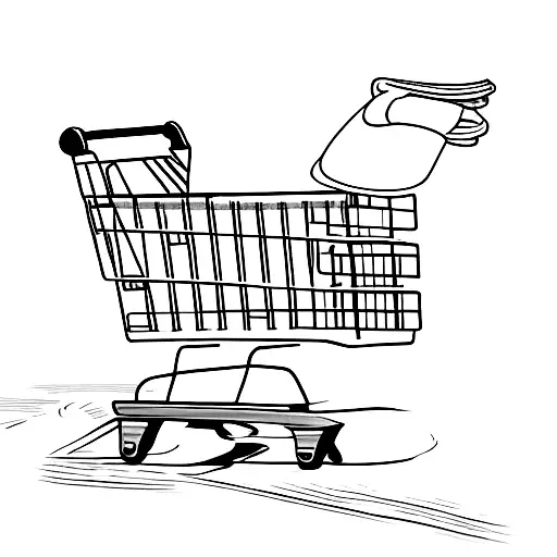 shopping cart   tattoo design idea