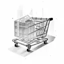 shopping cart with coordinates  tattoo design idea