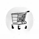shopping cart with coordinates  tattoo design idea