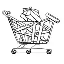shopping cart   tattoo design idea