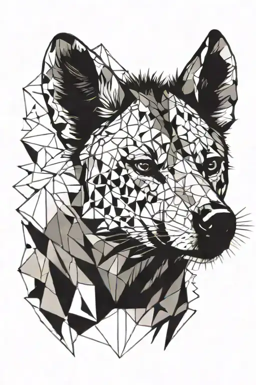 hyena tattoo design idea