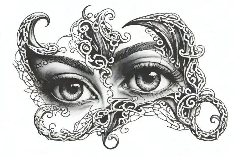 eyes, 2008, broken shackles, question mark tattoo design idea