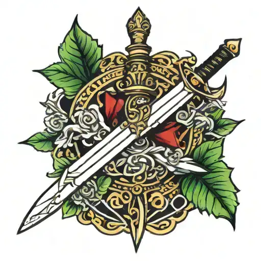 narsil sword tattoo design idea