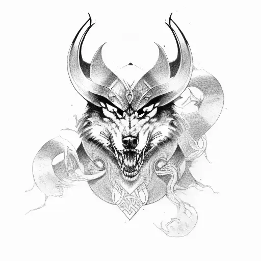 norse right arm sleeve viking valkarie raven wolf  tattoo design idea
