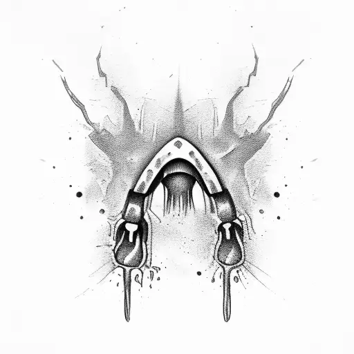 claw marks tearing through skin tattoo design idea
