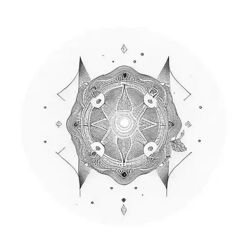 round tattoo design idea