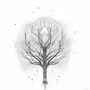 a tree with veins as roots tattoo design idea