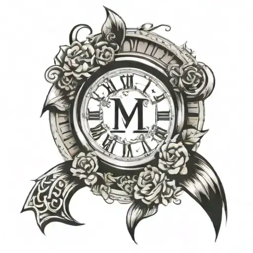 roman numerals down right oblique tattoo tattoo design idea