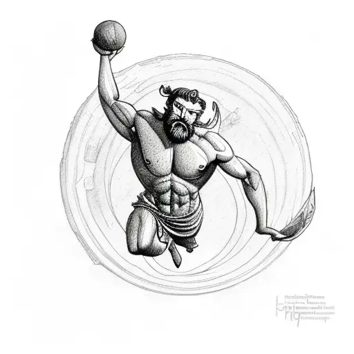 Greek Titan Atlas letting go of the earth tattoo design idea