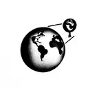 Atlas letting go of the globe tattoo design idea