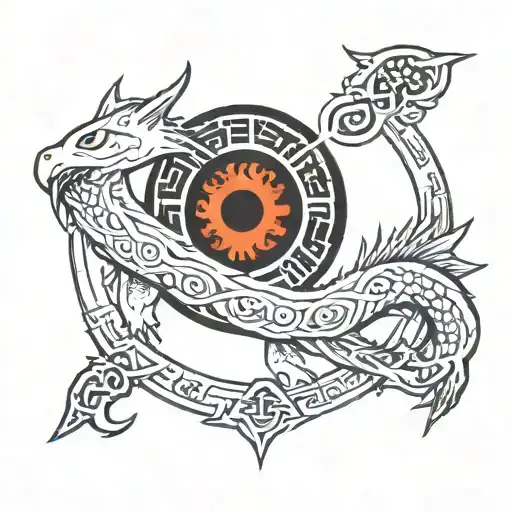 Sasuke's cursed seal tattoo design idea
