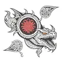 Sasuke's cursed seal tattoo design idea