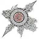 Sasuke's cursed seal tattoo design idea