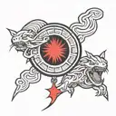 Sasuke's cursed seal tattoo design idea