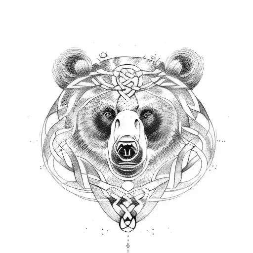 bear celtic tattoo design idea