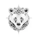 bear celtic tattoo design idea