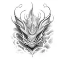 sleeping dragon tattoo design idea