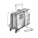 two luggage bags and a flight taking off tattoo design idea