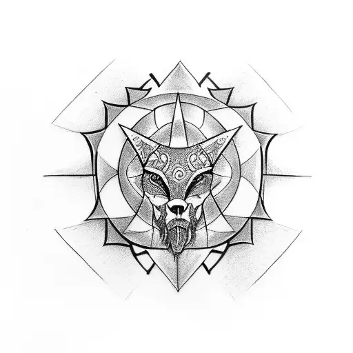 symetrical greek on spine tattoo design idea