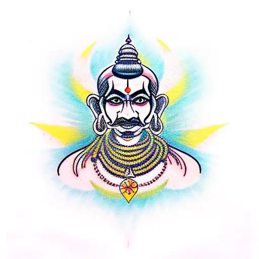 "सदैव सर्वोत्तम" with Hindu design tattoo design idea