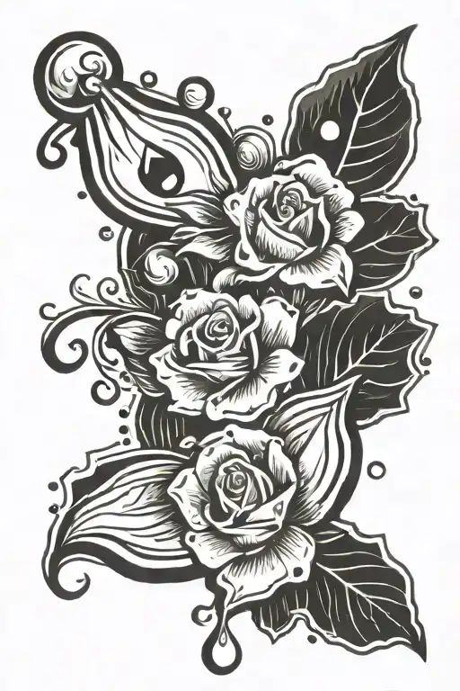 Water drops Wrap tattoo design idea