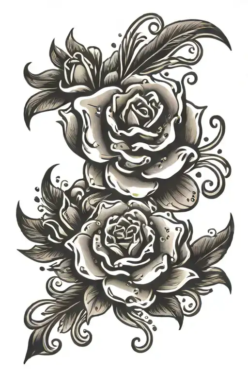 Water drops Wrap tattoo design idea