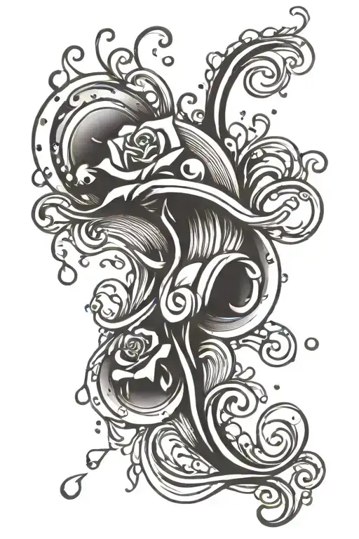 Water drops Wrap tattoo design idea