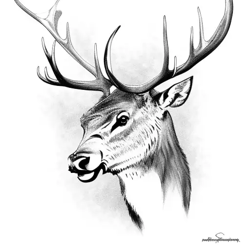 A consultant giving a presentation surrounded by towering elk tattoo design idea