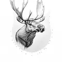 moose, elk, bear tattoo design idea