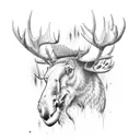 moose, elk, bear tattoo design idea